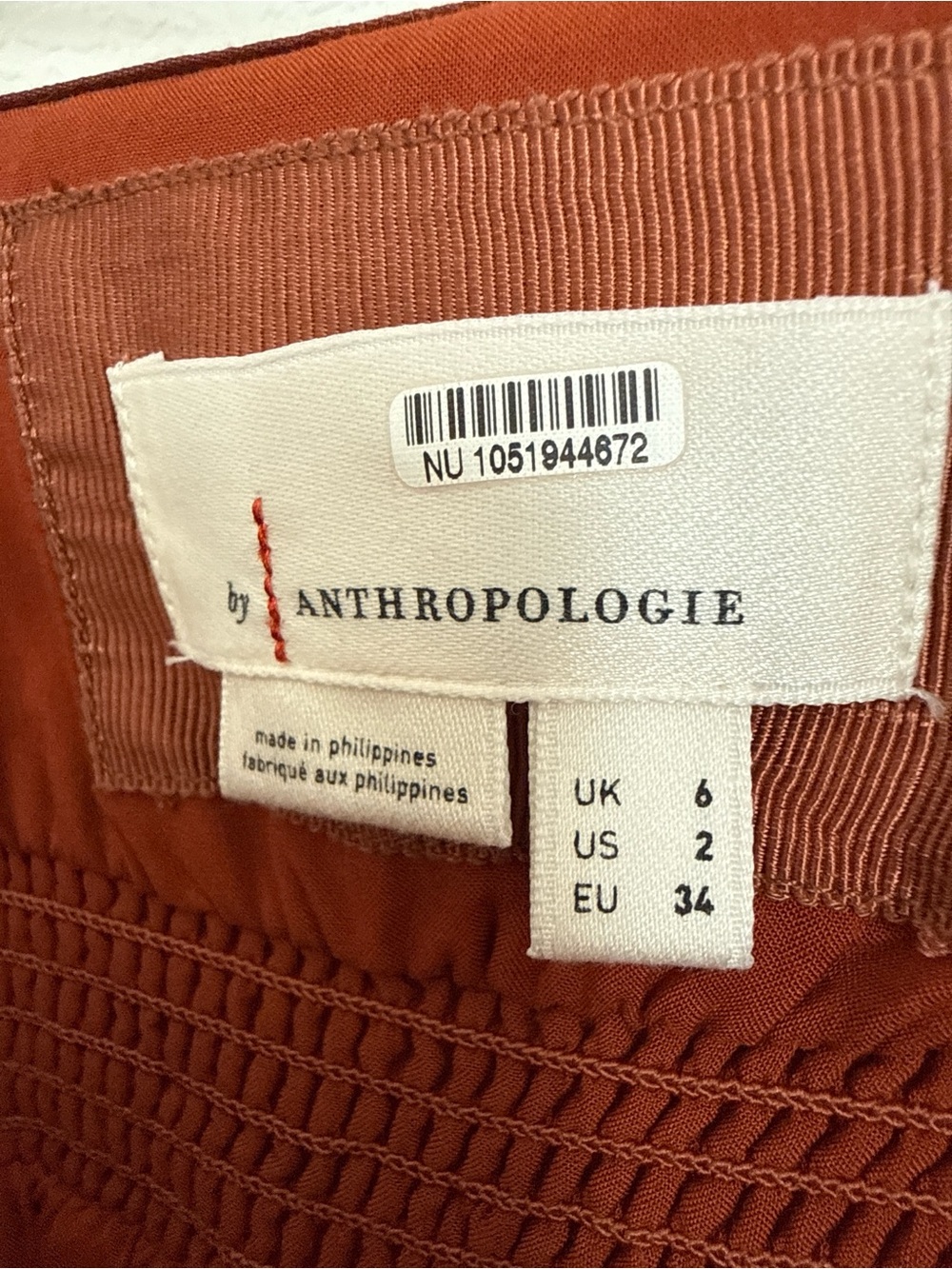 Anthropologie Strapless High-Low Dress in Rust - Picture 3 of 3